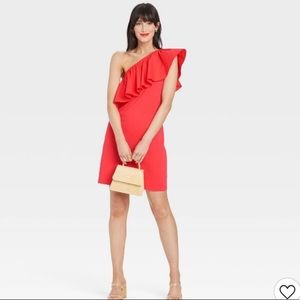 One Shoulder Ruffle Sleeveless Dress - A New Day™ XL NWT